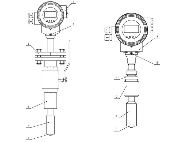 插入式電磁流量計(jì)結(jié)構(gòu)組成