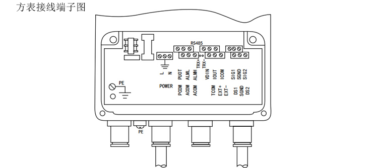 智能電磁流量計方表接線端子圖